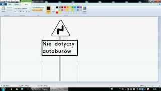 Jak narysować znaki ostrzegawcze w programie Paint [upl. by Thgiwed]