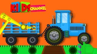 Tractor Toy Factory  Cartoon Vehicles Video For Toddlers by Kids Channel [upl. by Gerri225]