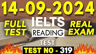 IELTS Reading Test 2024 with Answers  14092024  Test No  319 [upl. by Shuping]