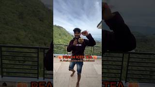 PEACH ICED TEA with fresh peaches in Kodaikanal🍑🍹 thevoguetraveller shorts asmr travel recipe [upl. by Audley]