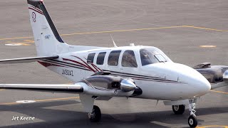 Beechcraft G58 Baron Takeoff amp Landing  Kohnan Aerodrome in February 2019 [upl. by Sibelle]