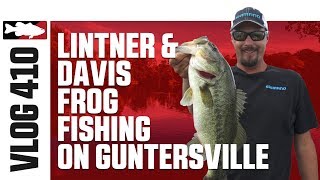 Jared Lintner and Alex Davis Frog Fishing on Guntersville Pt 2  Tackle Warehouse VLOG 410 [upl. by Ihsorih551]