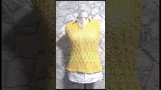 Shirt häkeln Bluse Oberteil quotAmaiaquot Top Blusa uncinetto Crochet mesh top crochet diy handmade [upl. by Noble]