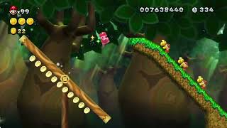 New Super Mario Bros U Deluxe  Soda Jungle6 Seesaw Bridge Star run [upl. by Sara-Ann71]