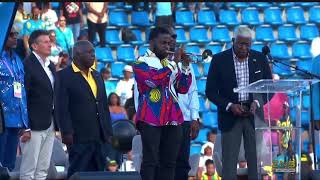 Giveton Gelin  Bahamian National Anthem Live at World Athletics Relays [upl. by Essirahs639]