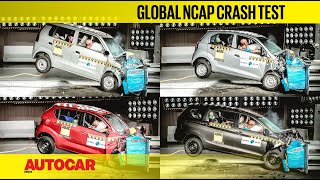 Global NCAP Crash Test  Ertiga Wagon R Santro and RediGo  News  Autocar India [upl. by Iggy]