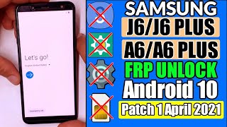 Samsung J6J6 Bypass Google Account LockFrp Unlock 2021 ANDROID 10 New Method 1000 Tested [upl. by Ardnod]