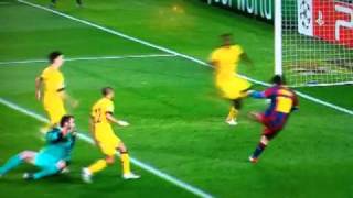 Barcelona 31 Arsenal 2011 Messi 1st goal 10 HD [upl. by Ecyac84]