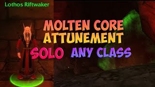 Molten Core Attunement Solo Any class 🟨 WoW Classic [upl. by Yruj]