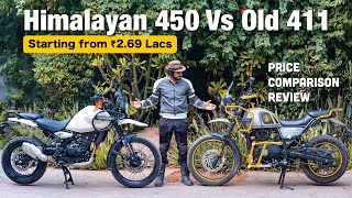 New Himalayan 450 Vs Old 411  Comparison  Price  Detailed Specifications  RudraShoots [upl. by Ahsercul]