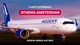 FLIGHT REVIEW  AEGEAN AIRLINES A321NEO ATHENS ATH TO AMSTERDAM AMS  A3 626 27102024 [upl. by Ahsiei]