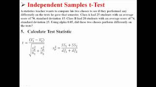 Independent Samples tTest [upl. by Fiore]