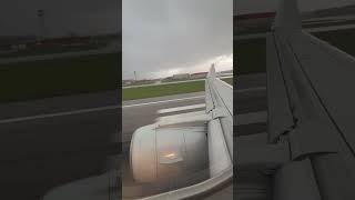 Landing in a Massive Thunderstorm flying weather aviationdaily airplane erj175 aviation [upl. by Suolekcin]