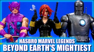 Marvel Legends Avengers Iron Man Black Widow Hawkeye w Skycycle Beyond Earths Mightiest Review [upl. by Kralc555]