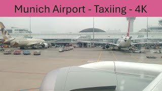 From Plane  Munich Airport  Taxiing to Runway  4K  aviation [upl. by Mcnamara]