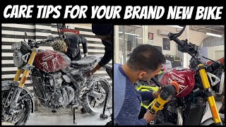 TRIUMPH SPEED 400  HOW TO PROTECT YOUR BRAND NEW BIKE  CARE TIPS amp ESSESNTIAL ACCESSORIES [upl. by Atenik324]