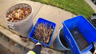 Fall Yard Waste 1 GoPro Garbage man POV [upl. by Gemina]