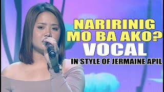 NARIRINIG MO BA AKO VOCAL IN STYLE OF JERMAINE APIL CONTEST PIECE contest vocal lyrics opm [upl. by Nnaegroeg]