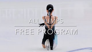 Adelia Petrosyan Russian Nationals 2022  all jumps fs [upl. by Akimrehs]