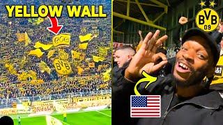 AMERICAN FAN EXPERIENCES BORUSSIA DORTMUNDS ICONIC YELLOW WALL [upl. by Schear]