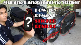 How to remove Sticker Residue on Motorcycle Yamaha Aerox 155 [upl. by Llenrad]