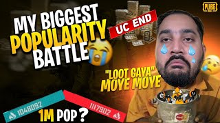 LAST MINUTE 😭 MORE THAN💲1000000❓😱  INTENSE POPULARITY BATTLE  PUBGM  BGMI [upl. by Sedda]