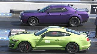 Demon 170 vs Shelby GT500  drag race [upl. by Sherie727]