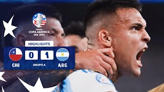 CHILE 01 ARGENTINA HIGHLIGHTS  CONMEBOL COPA AMÉRICA USA 2024™ [upl. by Worthy]