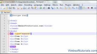 html and css in hindi  urdu Tutorial  13  lists in html [upl. by Adnicul]