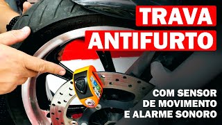 TRAVA ANTIFURTO COM SENSOR DE MOVIMENTO E ALARME SONORO [upl. by Nywroc302]