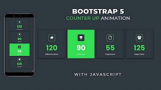 Bootstrap 5 Counter Up Animation with JavaScript  Animated Number Counter [upl. by Riccio238]