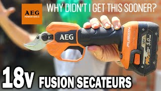 FOR GARDENERS  AEG 18V Fusion Secateurs [upl. by Kassey172]