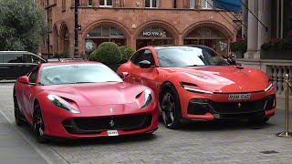 Supercar amp Luxury Spot in London  Ferrari Porusangue Ferrari 812 Superfast [upl. by Ettena]