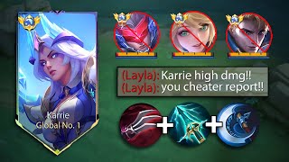 KARRIE CRIT BURST TOTALLY DESTROYED ANNOYING ENEMIES💀 karrie best build 2024  must try👀 [upl. by Iolenta]