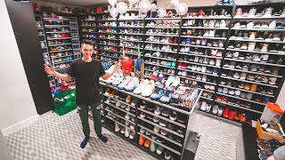 17 Year Old Shows Huge 1000000 Sneaker Collection [upl. by Etnovaj]