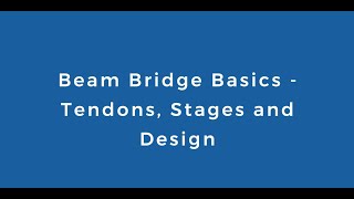 Beam Bridge Basics  Tendons Construction Stages and Design in SOFiSTiK [upl. by Assehc]