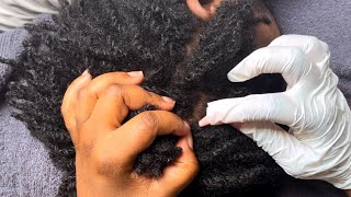 ASMR super intense nitpicking scalp scratching with nails amp gloves  no talking [upl. by Saraiya]