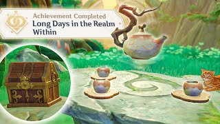 All 4 Ancient Teacups Location Hidden Achievement Long Days In The Realm  Genshin Impact 44 [upl. by Llertnahs915]