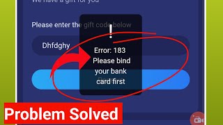 error 183 please bind your bank card first tiranga [upl. by Elohcan]