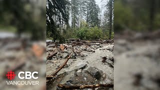 Homeowner reported missing amid mudslide in Coquitlam [upl. by Rahel]