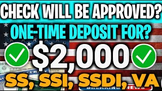 BREAKING NEWS 2000 STIMULUS CHECK WILL BE APPROVED FOR SS SSI SSDI 3800 ONETIME DEPOSIT FOR [upl. by Tomasz]