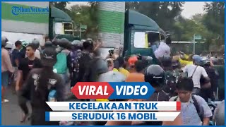 Kecelakaan Truk Seruduk 16 Mobil di Cipondoh Tangerang Sore Ini 1 Siswi Meninggal Sopir Diamuk [upl. by Eilitan]