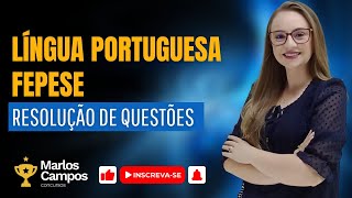 LÍNGUA PORTUGUESA  RESOLUÇÃO DE QUESTÕES FEPESE [upl. by Nara]