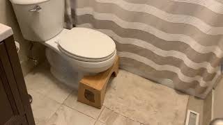 Squatty Potty The Original Toilet Stool Bamboo Flip Review [upl. by Husha]