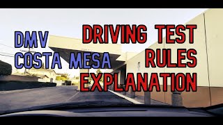 Costa Mesa DMV Behind the Wheel driving test with explaining rules [upl. by Sass]