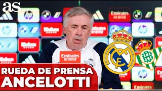 RUEDA DE PRENSA COMPLETA de CARLO ANCELOTTI  REAL MADRID  BETIS [upl. by Alehs657]