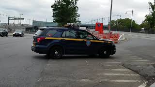 MTA Triborough Bridge And Tunnel Authority Law enforcement Branch Passing By In Harlem [upl. by Dnalyram]