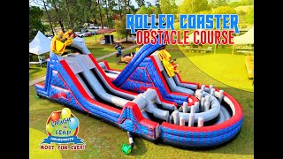 Roller Coaster Inflatable Obstacle Course  Worlds Largest Inflatable Obstacle Course [upl. by Navlys401]