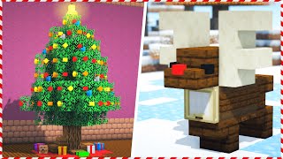 TOP 20 Christmas Ideas  Minecraft Build Hacks [upl. by Ahselrac]