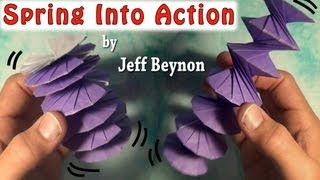 Origami Spring Into Action designed by Jeff Beynon [upl. by Deni]